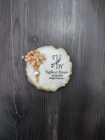 Çiçek ve Altın Harmanı Söz Nikah Nişan Magneti