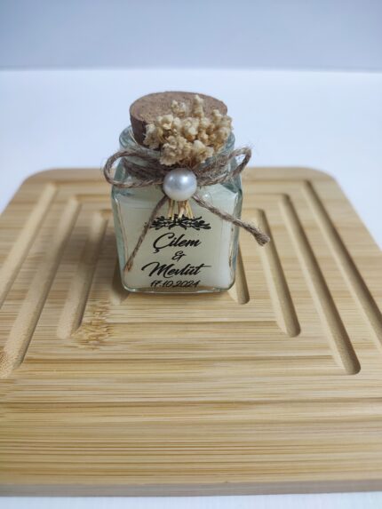 Cam Mantar şişe içerisinde mum